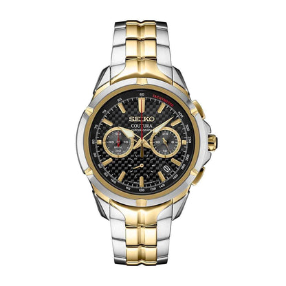 Seiko Men's Coutura Quartz Two-Tone Stainless Steel Watch with Black Dial