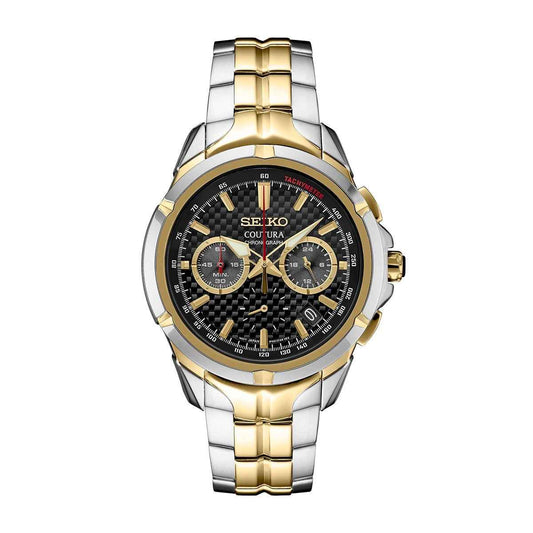 Seiko Men's Coutura Quartz Two-Tone Stainless Steel Watch with Black Dial