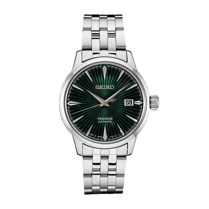Seiko Men's Presage Automatic Stainless Steel Watch with Green Dial