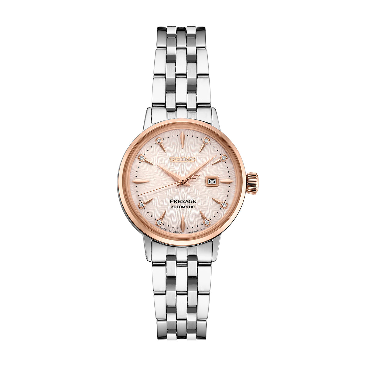 cocktail time pink dial seiko ladies' watch