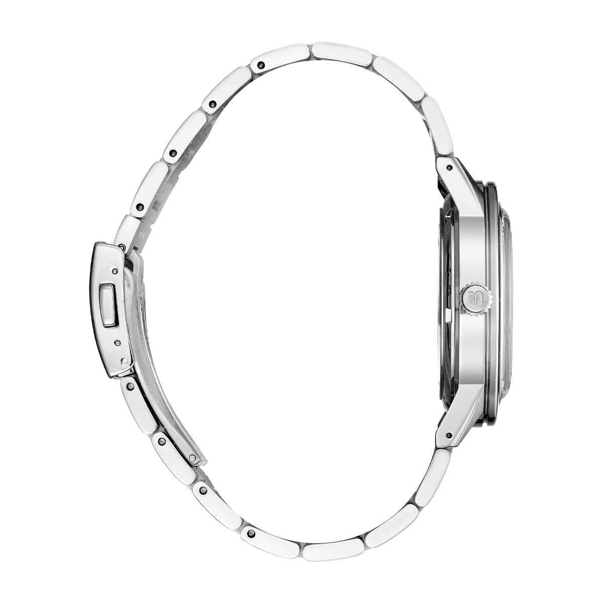 Seiko Men's Presage Automatic Stainless Steel Watch with Cream Dial front view