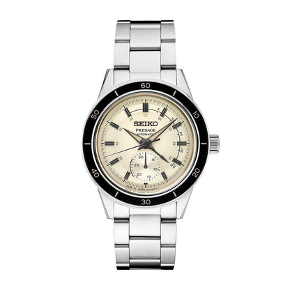 Seiko Men's Presage Automatic Stainless Steel Watch with Cream Dial
