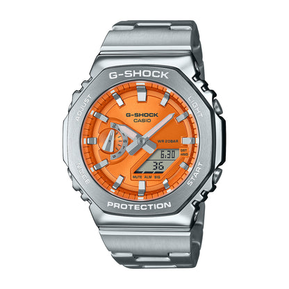 G-Steel quartz orange dial watch