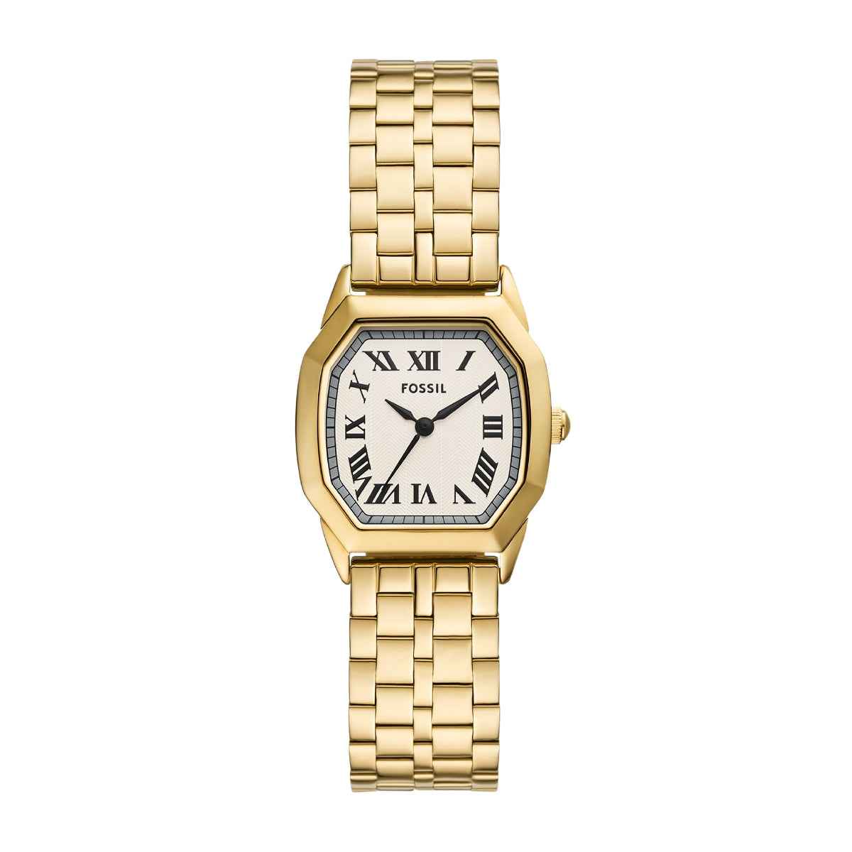 Fossil Ladies' Harlow Quartz Gold-Tone Stainless Steel Watch with Cream Dial