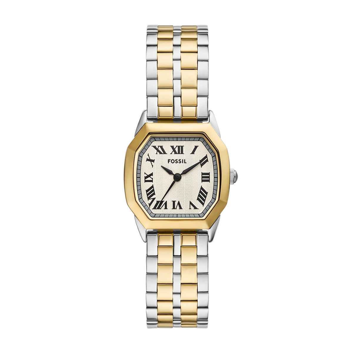 Fossil Ladies' Harlow Quartz Two-Tone Stainless Steel Watch with Cream Dial
