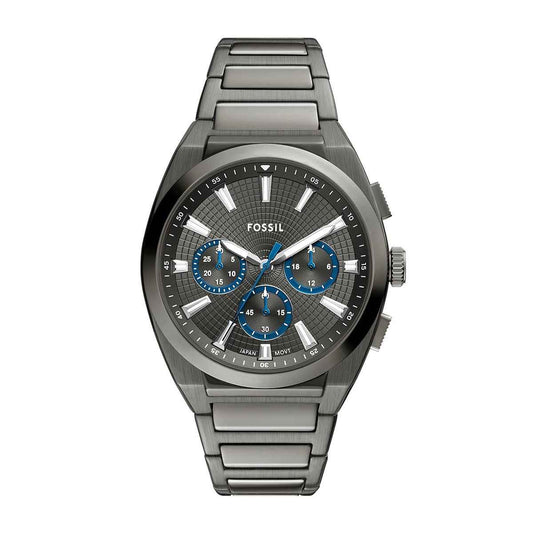 Fossil Men's Everett Quartz Gray Stainless Steel Watch with Gray Dial