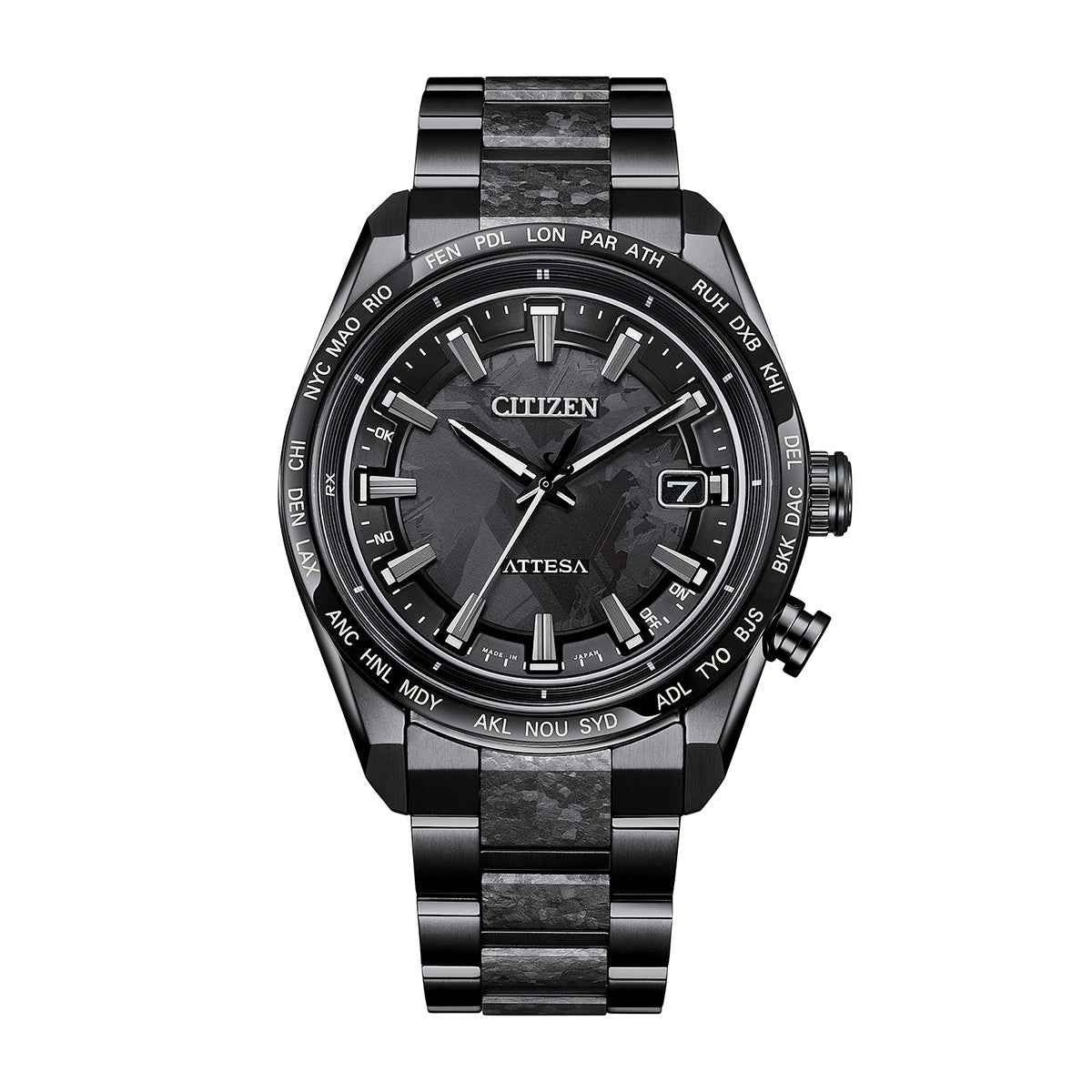 Citizen Men's Attesa Hakuto Eco-Drive Gray Titanium Watch with Black Dial (2)