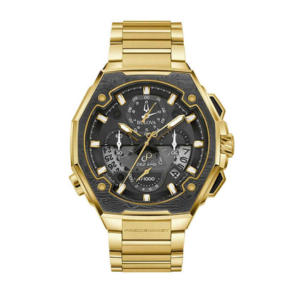 Bulova Men's Series X SE Quartz Gold-Tone Stainless Steel Watch with Black Dial