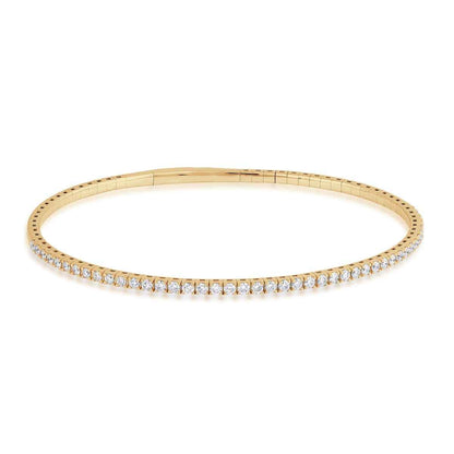 Adamante 1 ct. tw. Lab-Grown Diamond Flex Bangle in 10K Yellow Gold