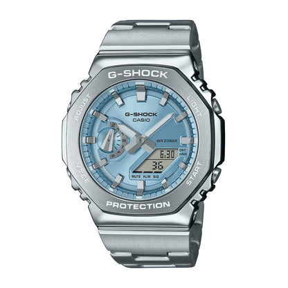 g-shock quartz g-steel blue dial watch