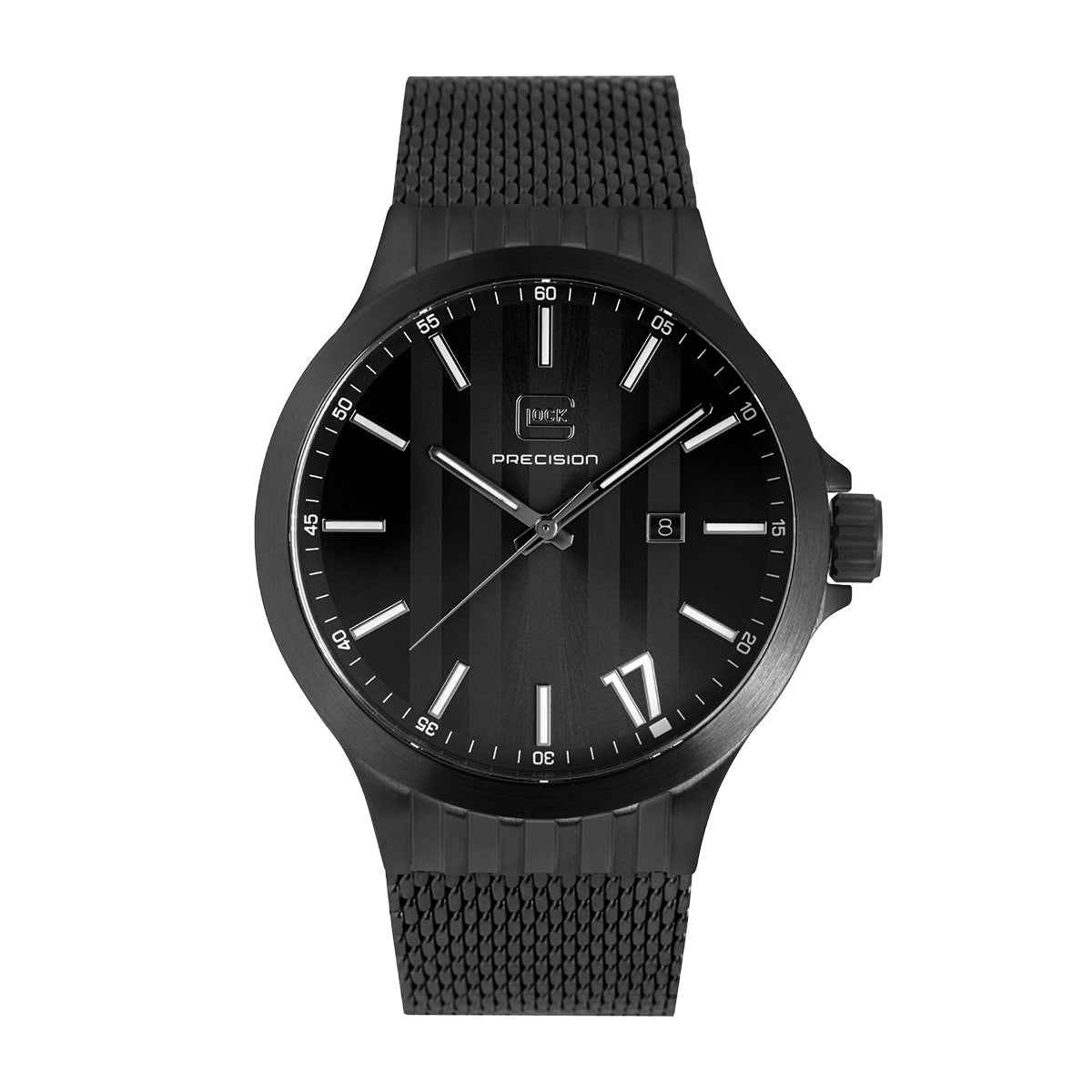 Glock Men's Quartz Black Stainless Steel Watch with Black Dial