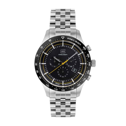 Glock Men's Quartz Stainless Watch with Black Dial
