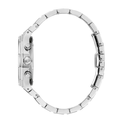 Bulova Men's Prestige Quartz Stainless Steel Watch with Gray Dial front view