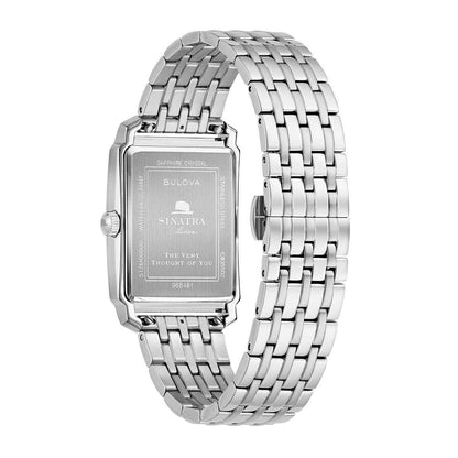 Bulova Men's The Very Thought Of You Quartz Stainless Steel Watch with Black Dial