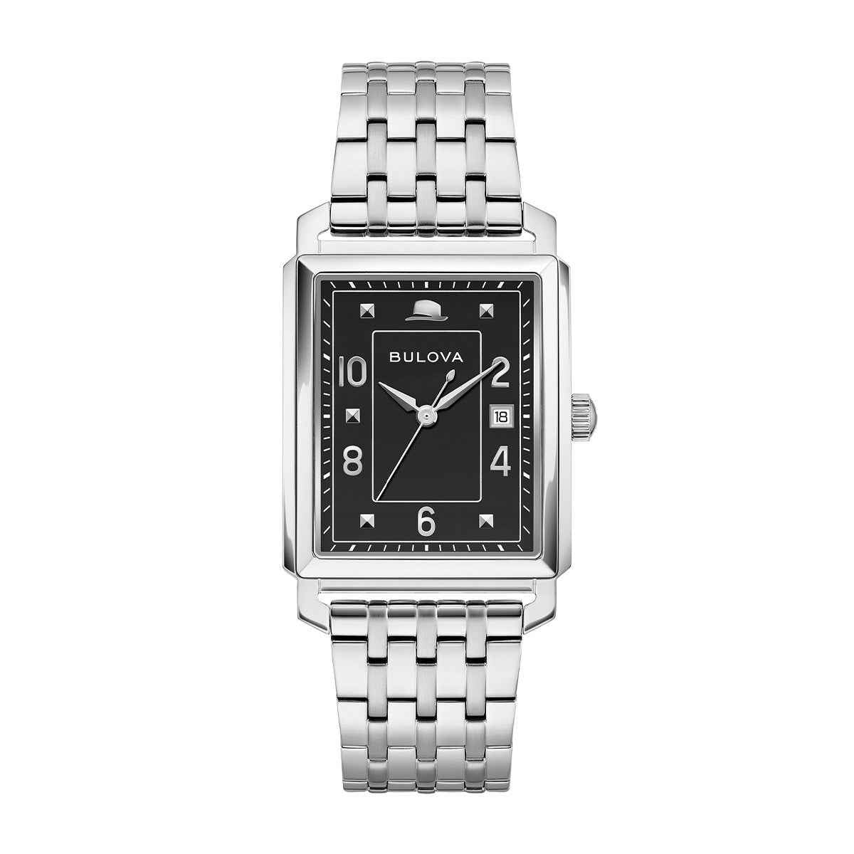 Bulova Men's The Very Thought Of You Quartz Stainless Steel Watch with Black Dial