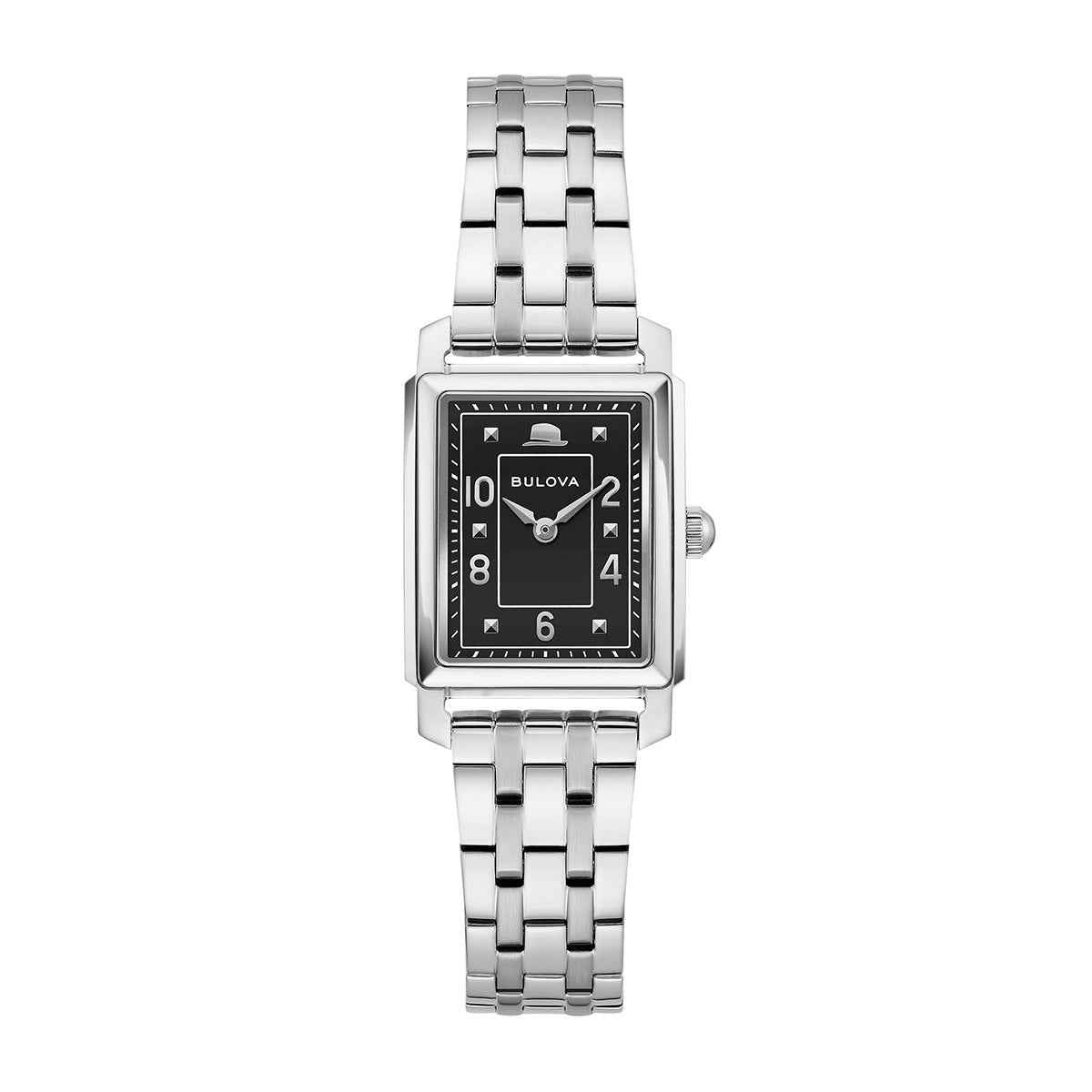 Bulova Ladies' The Very Thought Of You Quartz Stainless Steel Watch with Black Dial