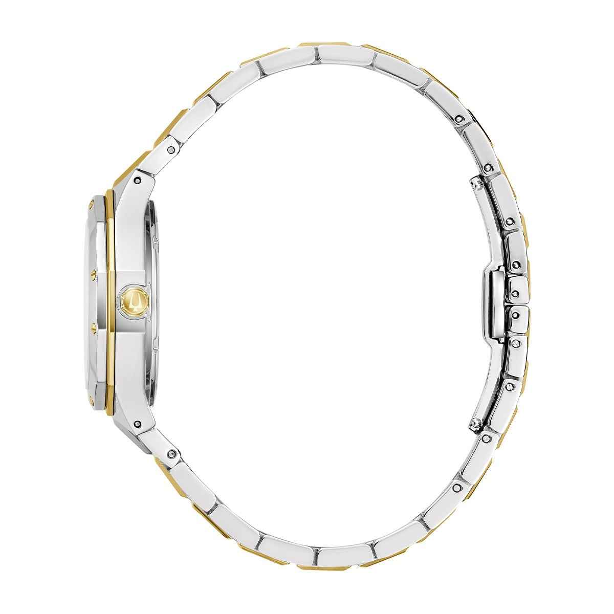 Bulova Ladies' Prestige Quartz Two-Tone Stainless Steel Watch with White Dial