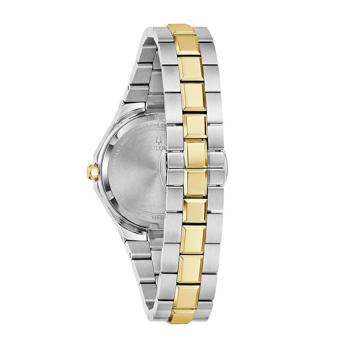 Bulova Ladies' Prestige Quartz Two-Tone Stainless Steel Watch with White Dial