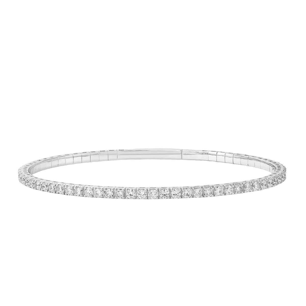 Adamante 3 ct. tw. Lab-Grown Diamond Flex Bangle Bracelet in 14K White Gold