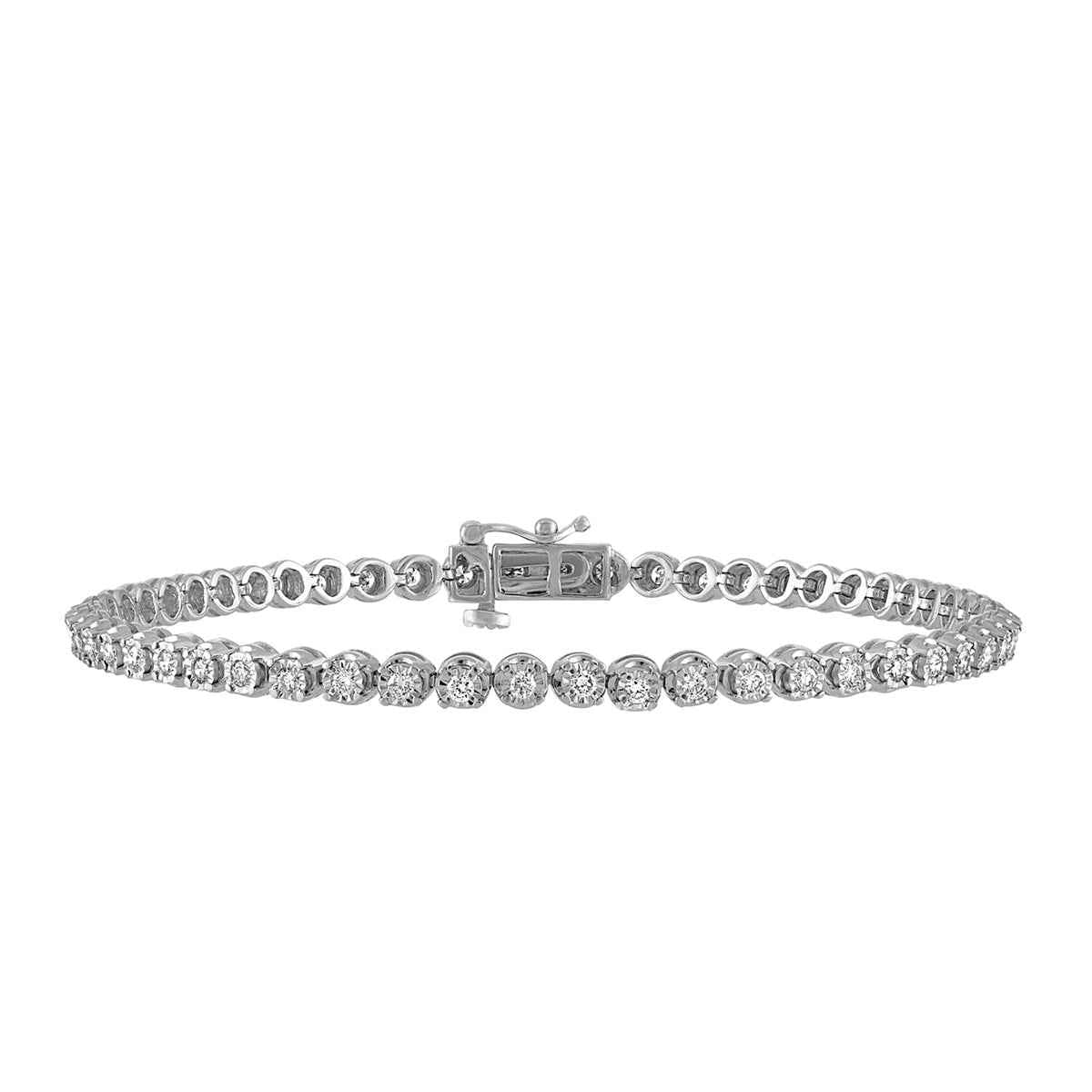 Adamante 3 ct. tw. Lab-Grown Diamond 7-inch Tennis Bracelet in Sterling Silver