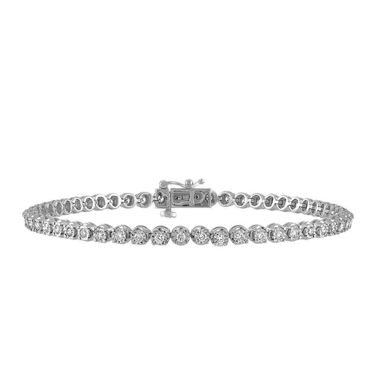 Adamante 3 ct. tw. Lab-Grown Diamond 7-inch Tennis Bracelet in Sterling Silver