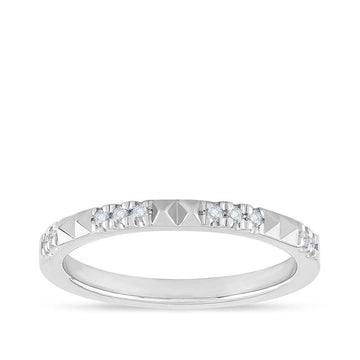 GOLD TAG Perfect Match 1/10 ct. tw. Diamond Anniversary Stackable Ring in 10K White Gold
