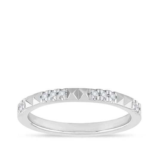 Perfect Match 1/10 ct. tw. Diamond Anniversary Stackable Ring in 10K White Gold
