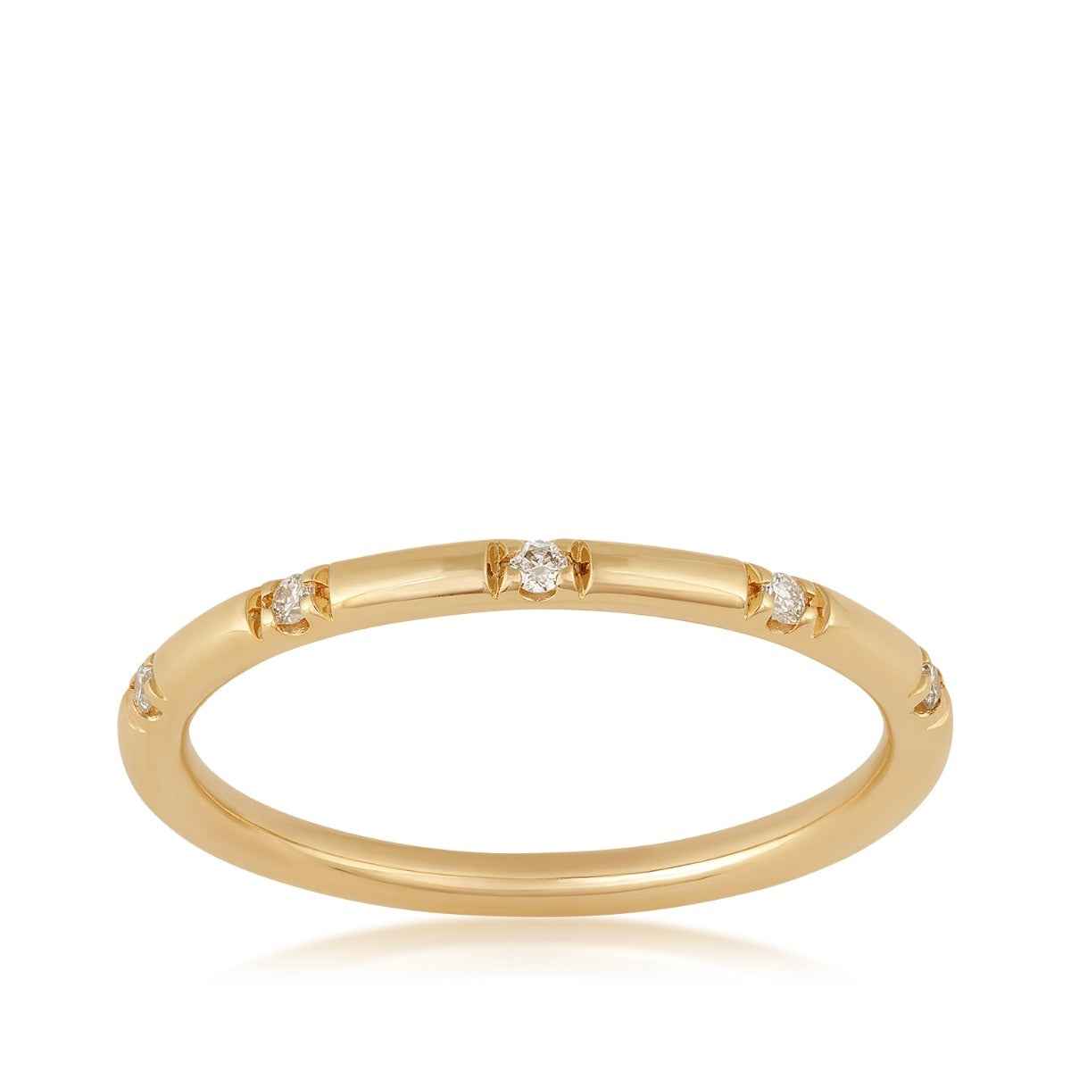Perfect Match Diamond Accent Anniversary Ring in 10K Yellow Gold (2)
