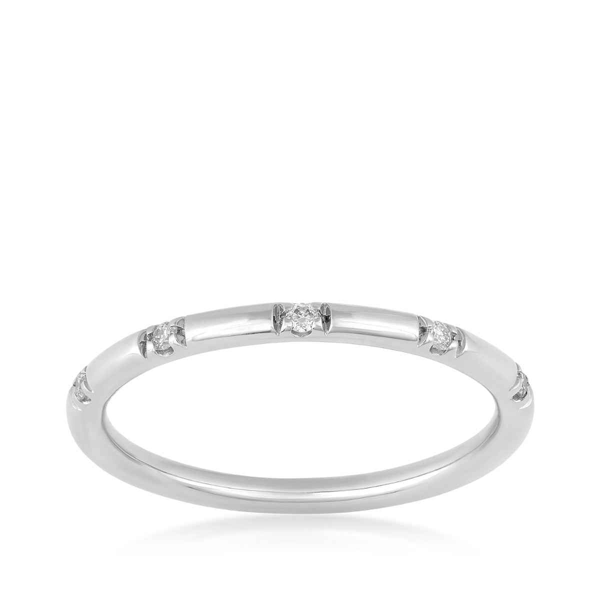 Perfect Match Diamond Accent Anniversary Ring in 10K White Gold (2)