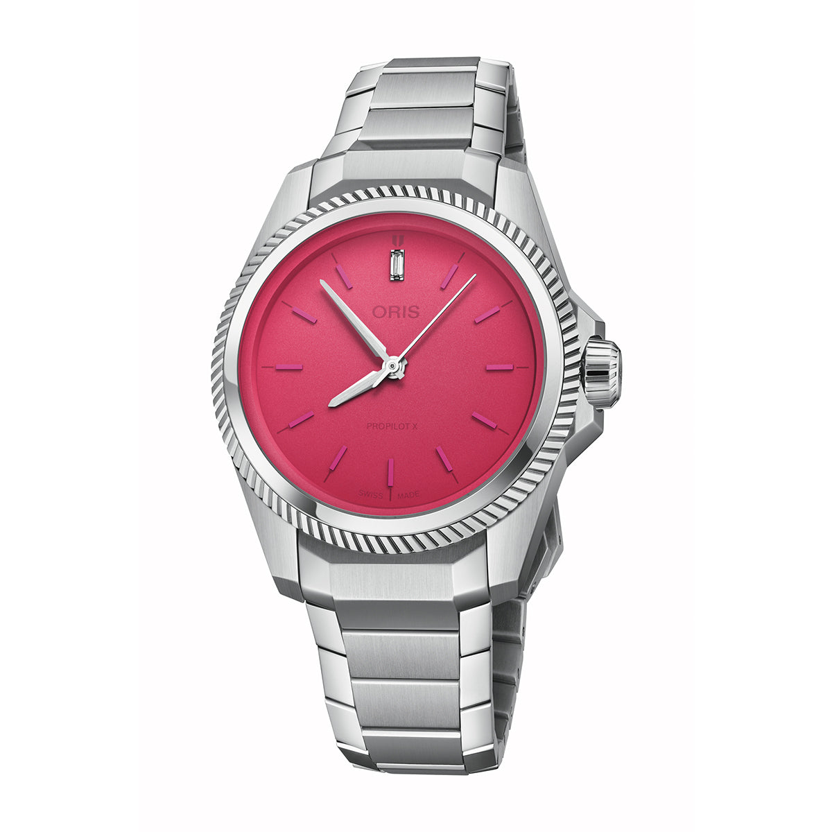 miss piggy oris pink dial automatic watch