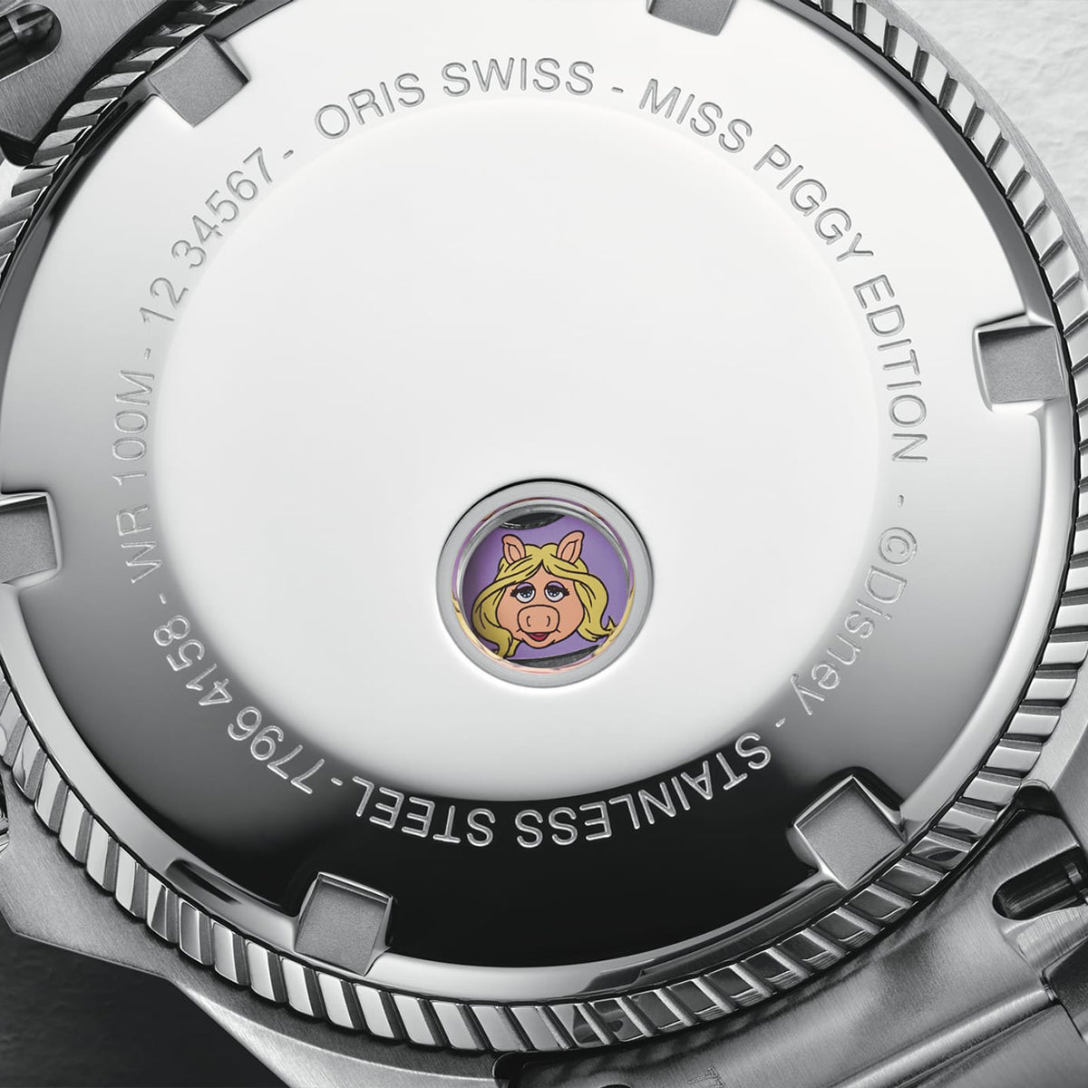 miss piggy oris pink dial automatic watch alt