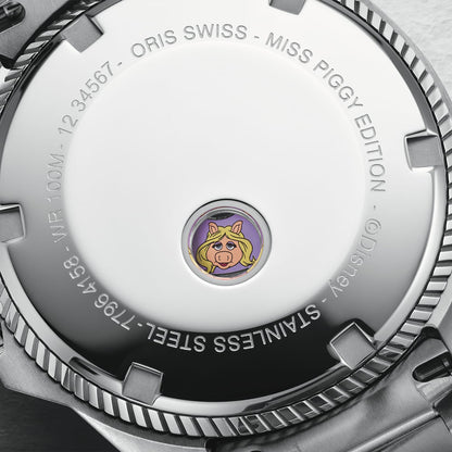 miss piggy oris pink dial automatic watch alt