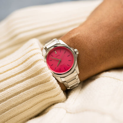 miss piggy oris pink dial automatic watch model