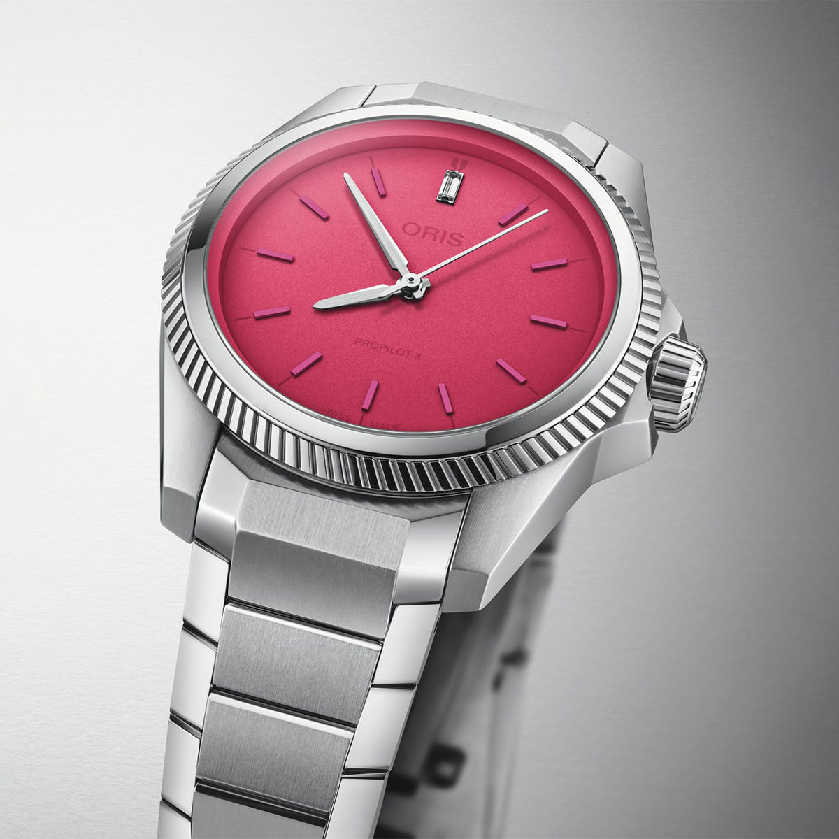 miss piggy oris pink dial automatic watch styled