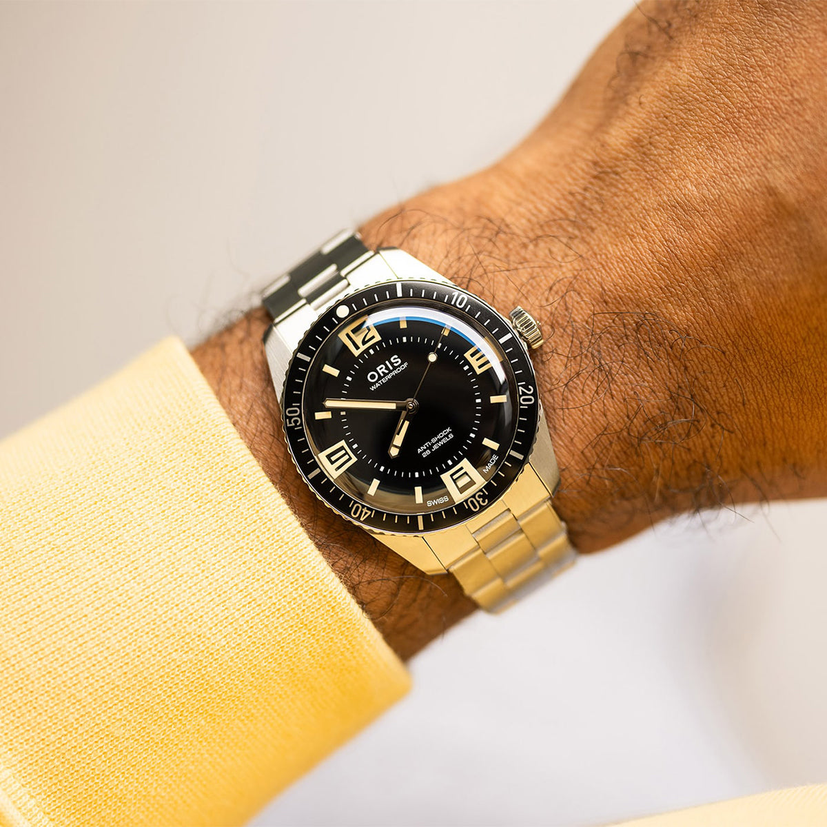 60th anniversary automatic black dial oris watch model