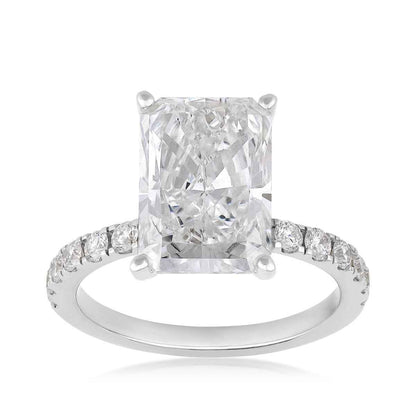 Adamante 5-1/2 ct. tw. Lab-Grown Radiant Cut Diamond Hidden Halo Engagement Ring in 14K White Gold