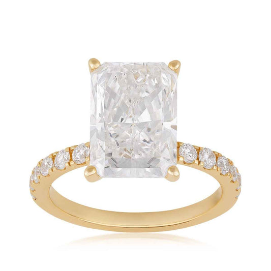 Adamante 5-1/2 ct. tw. Lab-Grown Radiant Cut Diamond Engagement Ring in 14K Yellow Gold