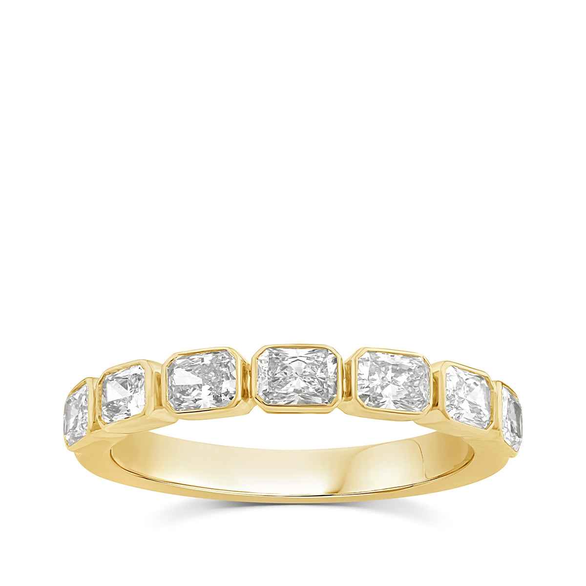 Adamante 1 ct. tw. Lab-Grown Radiant Cut Diamond Anniversary Ring in 10K Yellow Gold