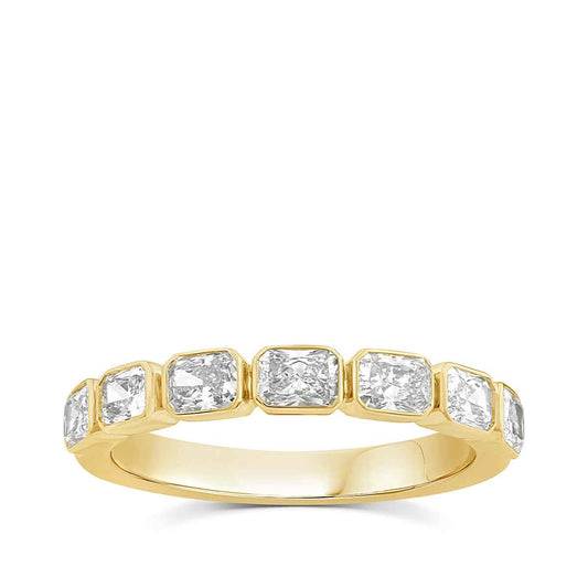 Adamante 1 ct. tw. Lab-Grown Radiant Cut Diamond Anniversary Ring in 10K Yellow Gold