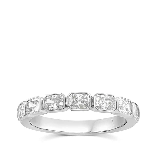 Adamante 1 ct. tw. Lab-Grown Radiant Cut Diamond Anniversary Ring in 10K White Gold