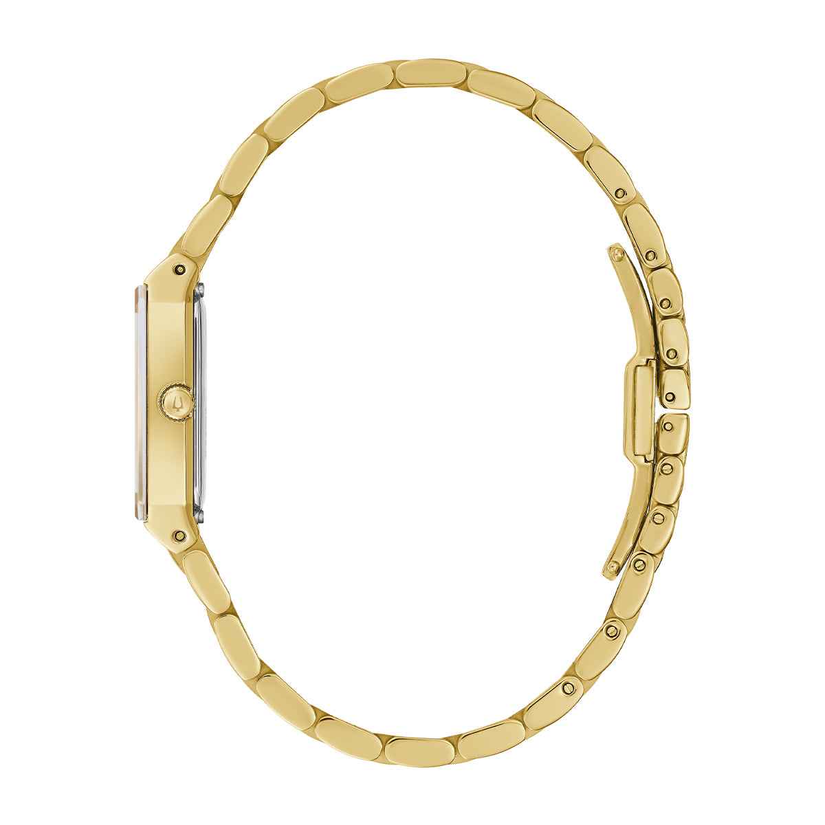 Bulova Men's Lady of Guadalupe Quartz Gold-Tone Stainless Steel Watch with Gold Dial