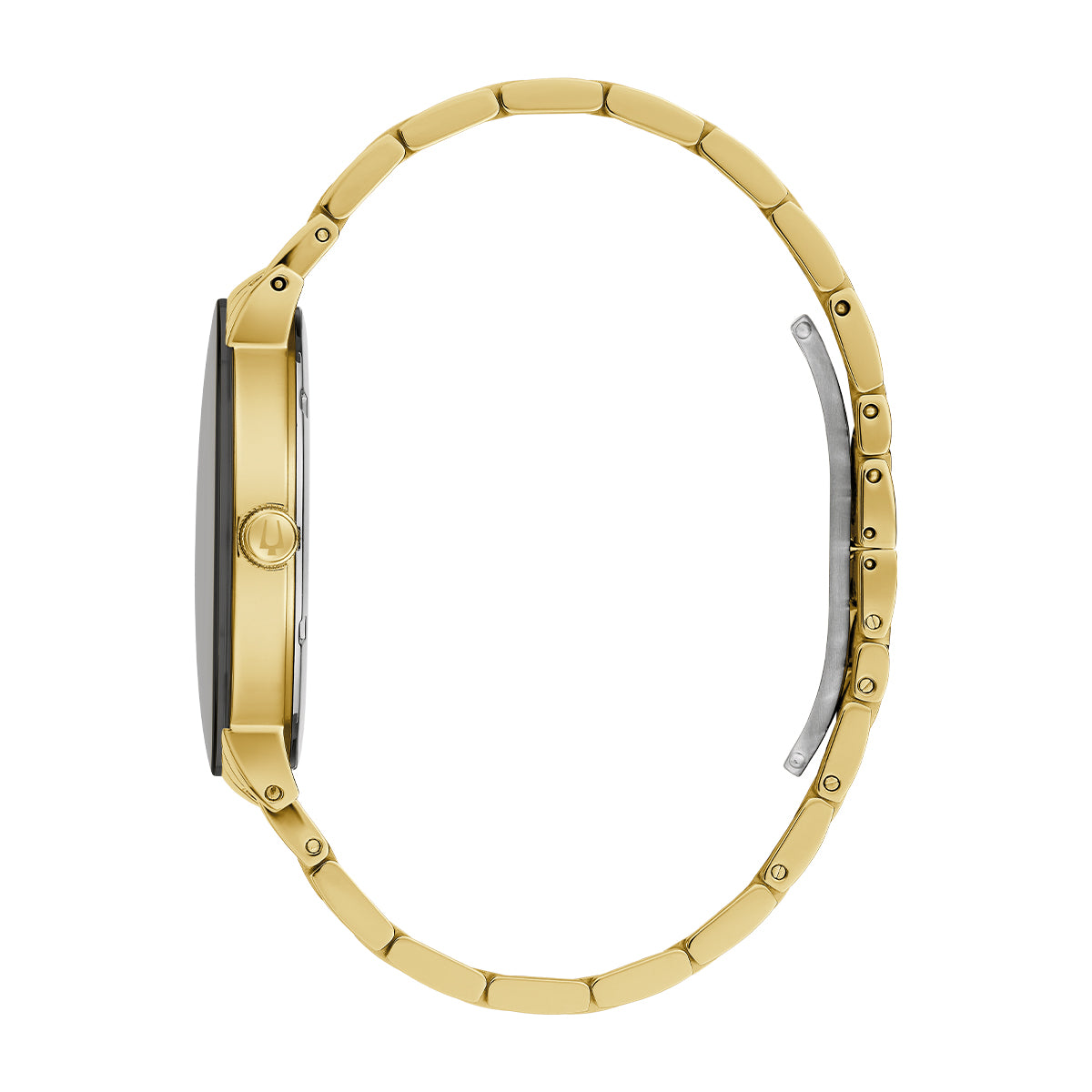 round Lady of Guadalupe black dial watch alt
