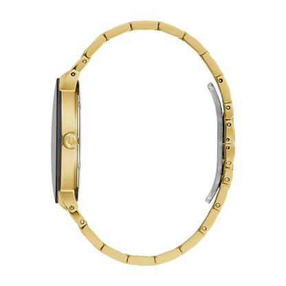 round Lady of Guadalupe black dial watch alt