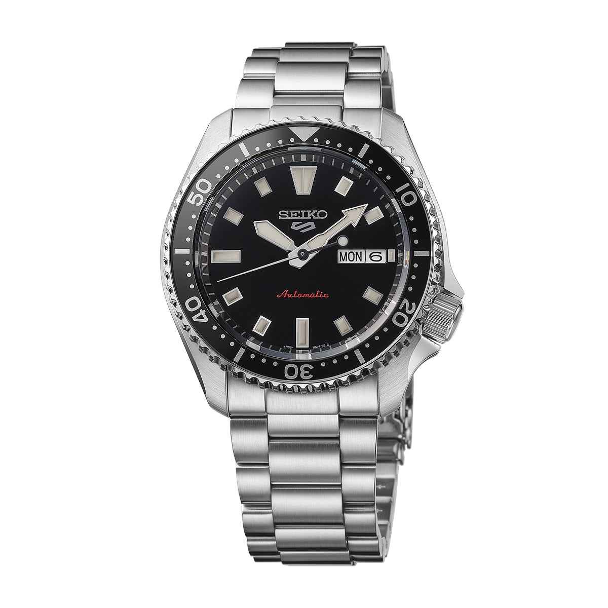 Seiko Men's 5 Sport Automatic Stainless Steel Watch with Black Dial (2)