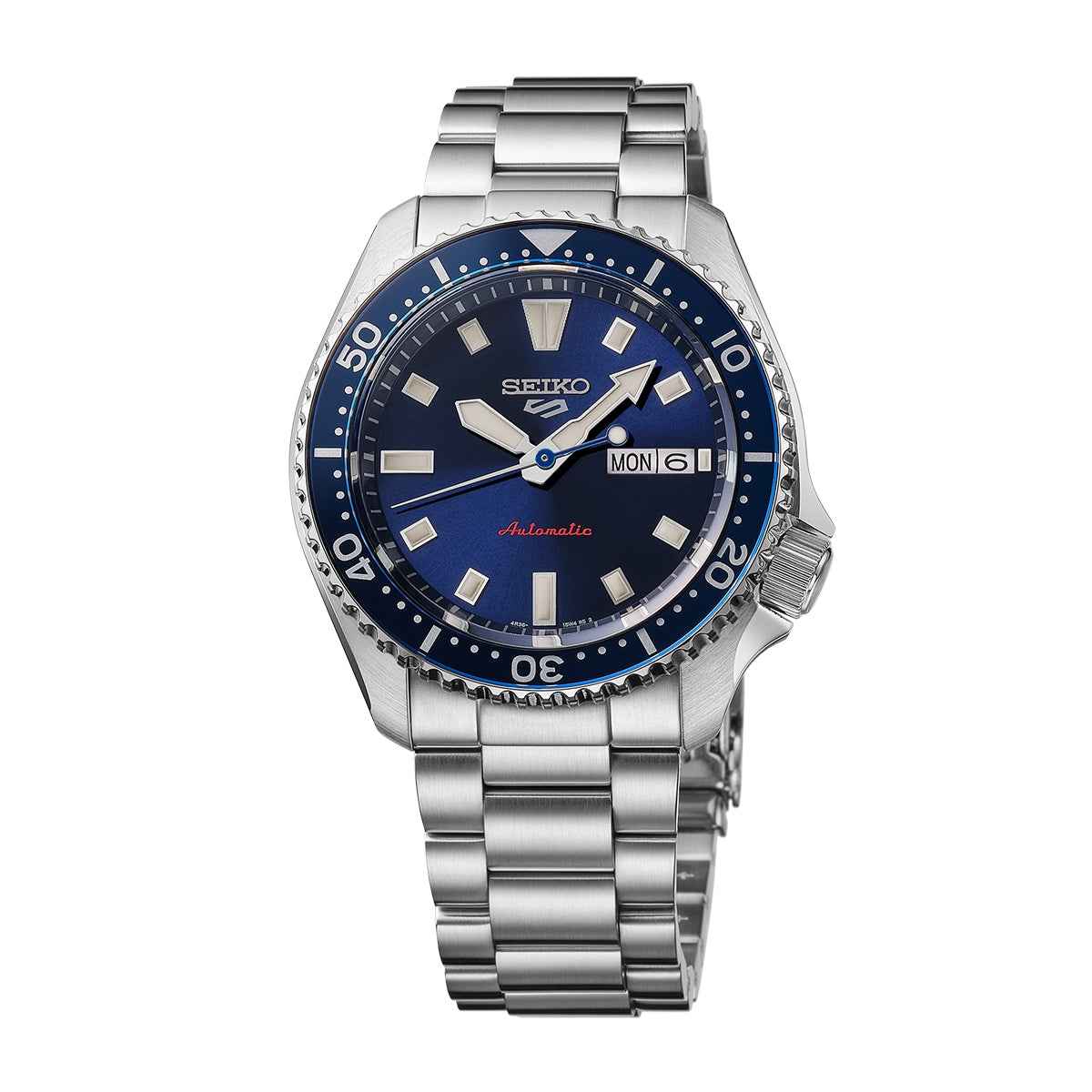 Seiko Men's 5 Sport Automatic Stainless Steel Watch with Blue Dial