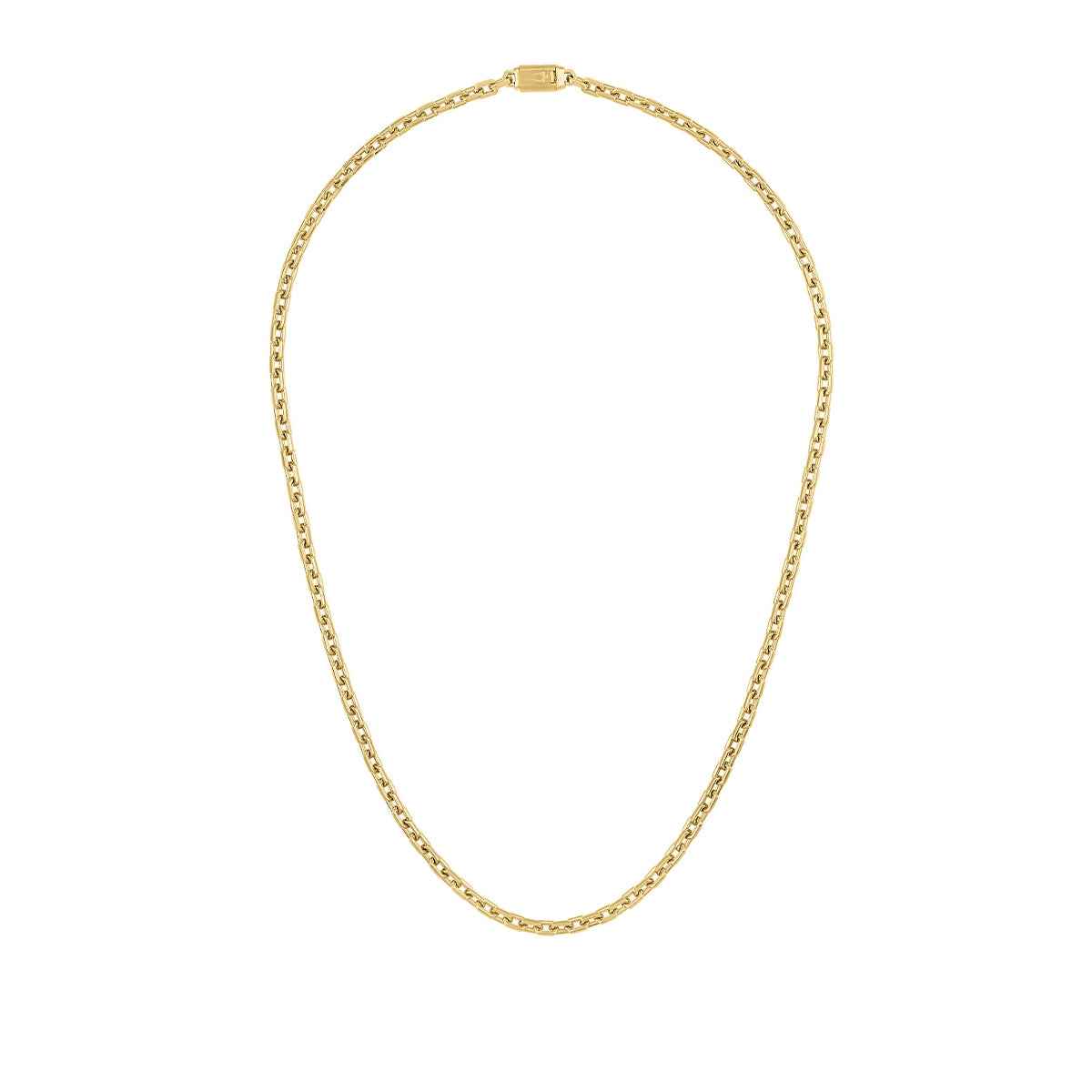 Bulova Men's 5mm 24-inch Hexagon Chain in Yellow Ion-Plated Stainless Steel front view