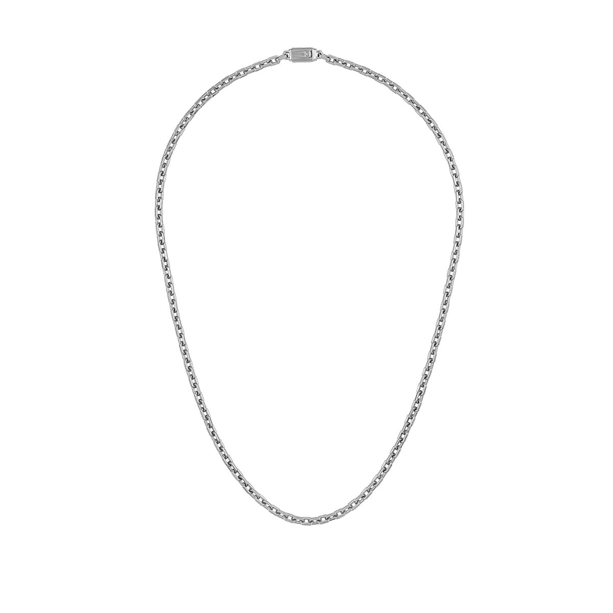 Bulova Men's 5mm 24-inch Hexagon Chain in Stainless Steel front view
