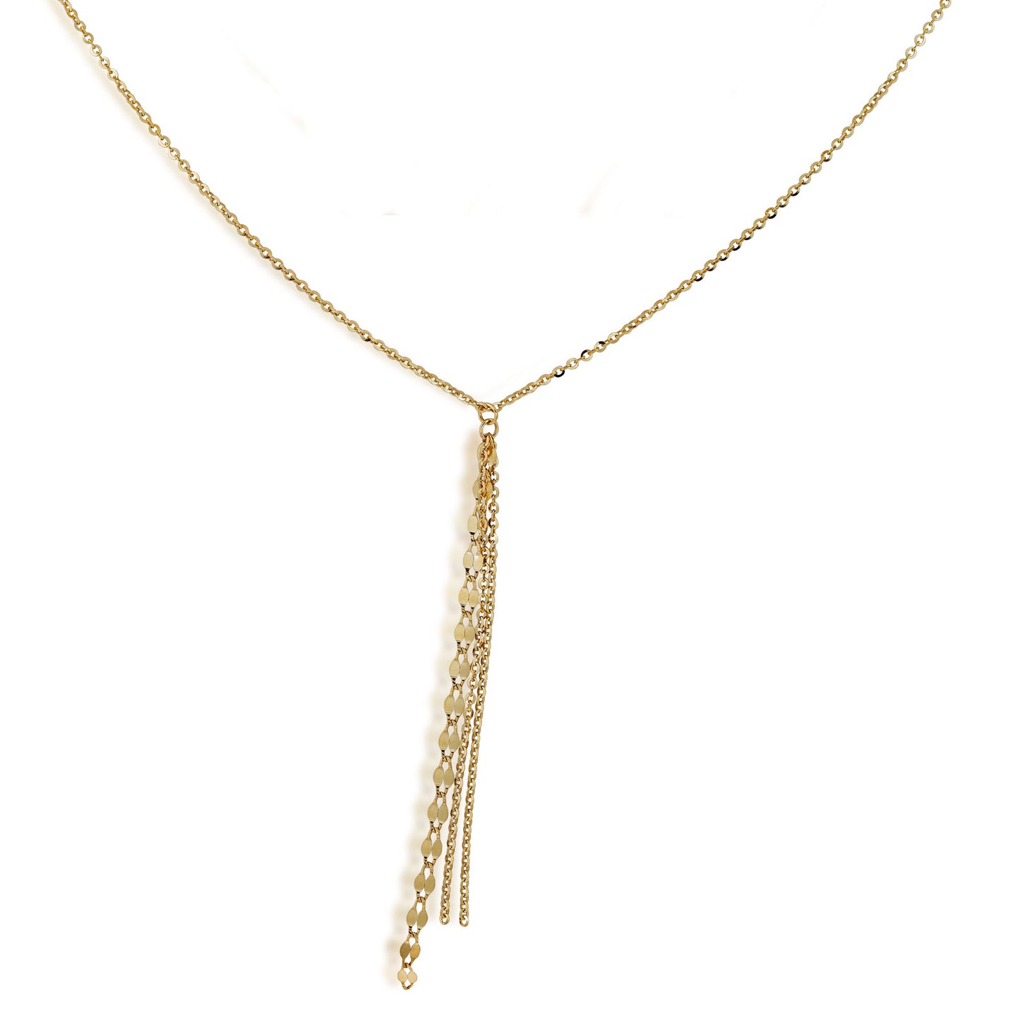 Lariat Style Necklace in 10 Kt. Yellow Gold