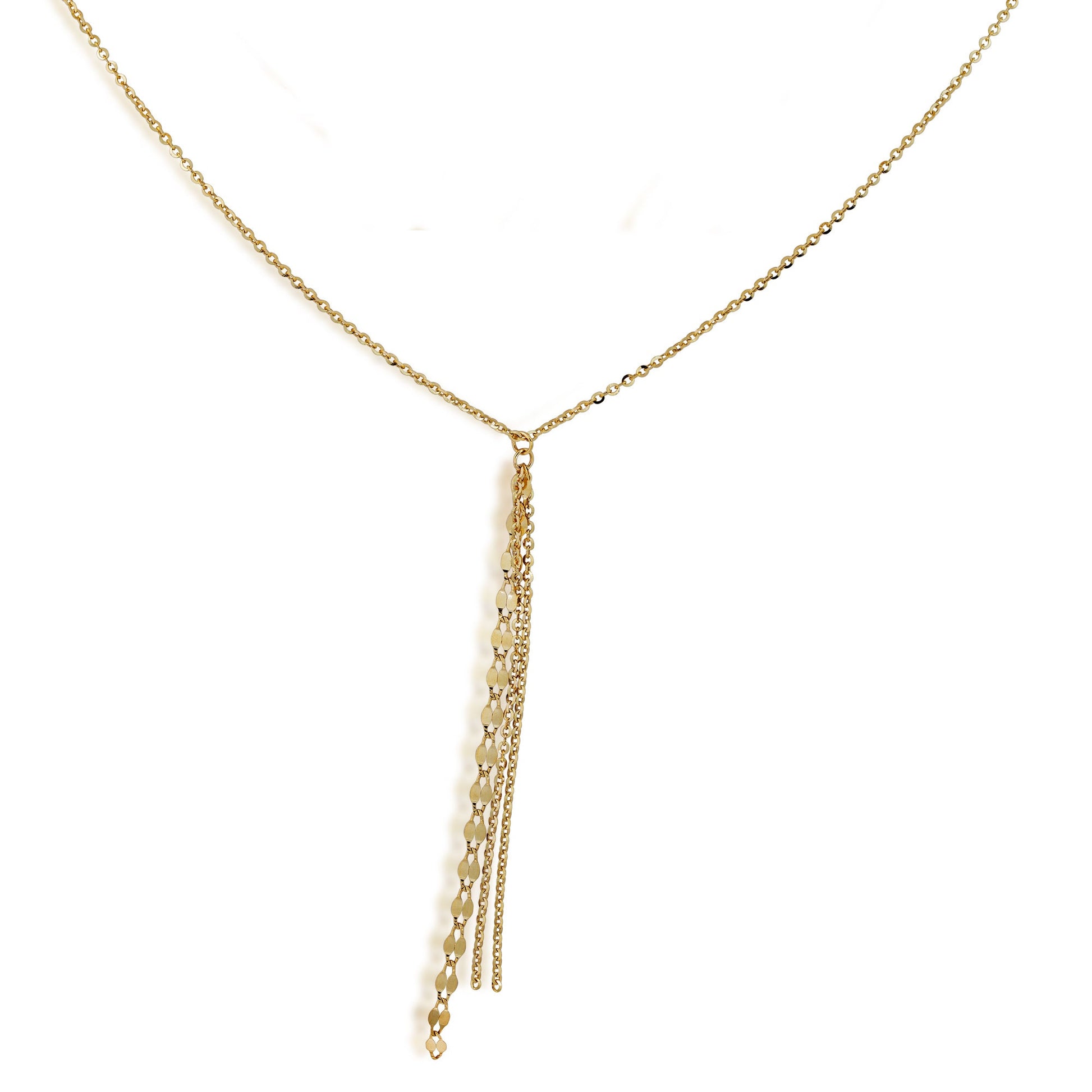 Lariat Style Necklace in 10 Kt. Yellow Gold