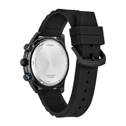 Citizen Men's Brycen Eco-Drive Black Stainless Steel Watch with Black Dial & Silicone Strap